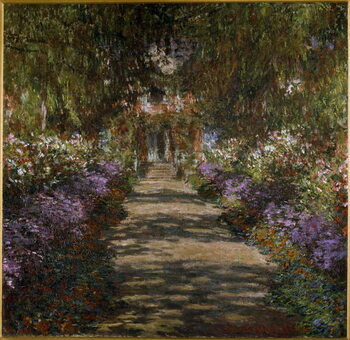 Canvas Print Allee in the garden of Giverny