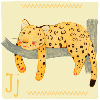 Canvas Print Alphabet - Jaguar