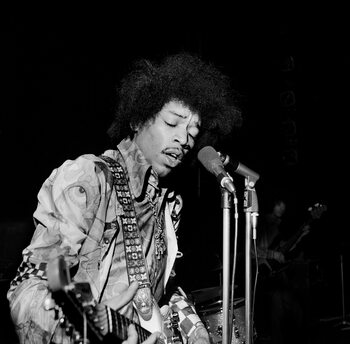 Canvas Print American guitarist, composer and singer Jimi Hendrix