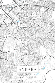 Canvas Print Ankara white