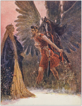 Canvas Print Antique Illustration: Fantasy fable