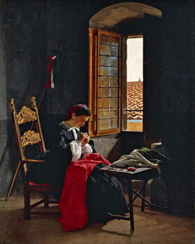 Canvas Print April 26 1859 in Florence, 1861
