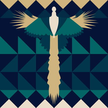 Canvas Print Aztec Peacock