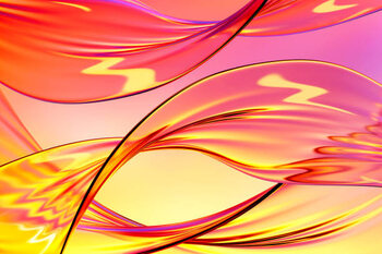 Canvas Print Beautiful glass splash. Transparent, clear yellow,