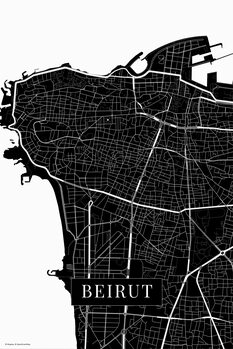 Canvas Print Beirut black