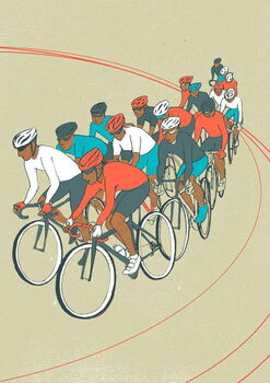 Canvas Print Bike Race