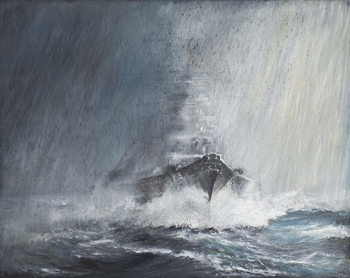 Canvas Print Bismarck 'through curtains of Rain Sleet & Snow