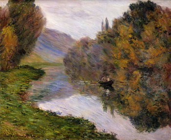 Canvas Print Boat on the Seine near Jeufosse,