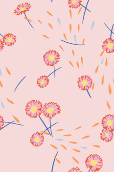 Canvas Print Bright summer background. Seamless pattern made