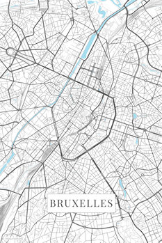 Canvas Print Bruxelles white