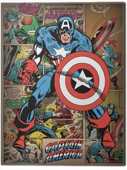 Canvas Print Captain America - Retro
