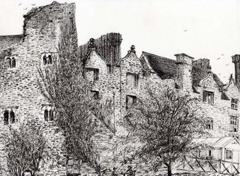 Canvas Print Castle ruin Hay on Wye, 2007,