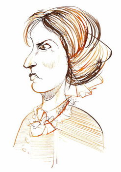 Canvas Print Charlotte Bronte - English novelist and poet