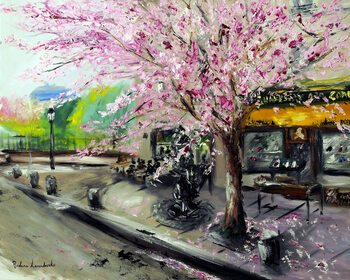 Canvas Print Cherry Blossoms by Shakespeare & Company Paris, 2021