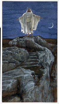 Canvas Print Christ Going Out Alone into a Mountain to Pray