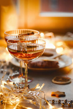 Canvas Print Christmas and New Year cocktails on