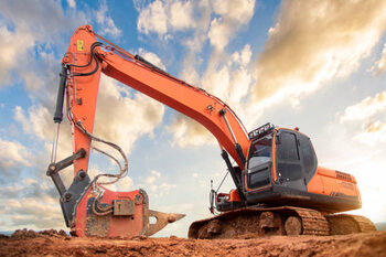 Canvas Print Construction equipment