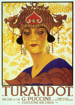 Canvas Print Cover by Anon of score of opera Turandot by Giacomo Puccini, 1926