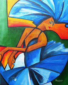 Canvas Print Dance in blue, 2008