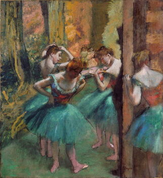 Canvas Print Dancers in pink and green (Dancers, Pink and Green)