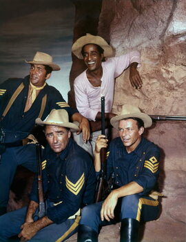 Canvas Print Dean Mart Peter, Sammy Davis, Jr. and Frank Sinatra