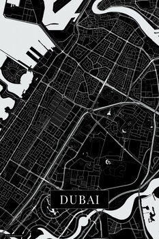 Canvas Print Dubai black