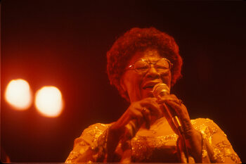 Canvas Print Ella Fitzgerald performing at the Bussoladomani, 1980
