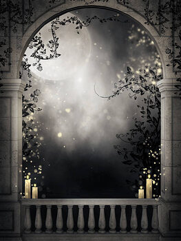 Canvas Print Fantasy balcony with candles