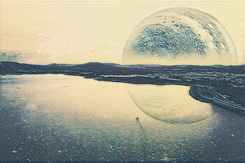 Canvas Print Fantasy landscape of an alien planet