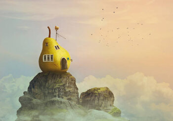 Canvas Print Fantasy world, pear house on the