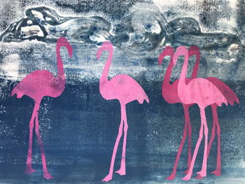Canvas Print Flamingos