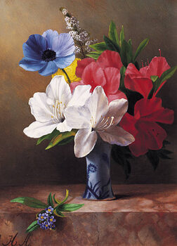 Canvas Print Flowers in a blue vase