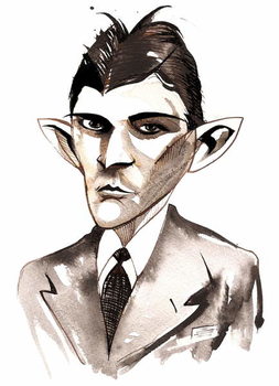 Canvas Print Franz Kafka  caricature