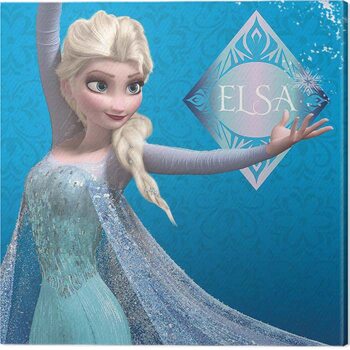 Canvas Print Frozen - Elsa Blue