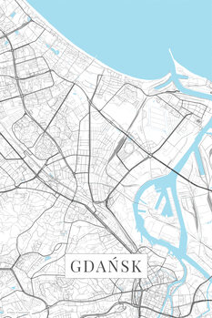 Canvas Print Gdansk white