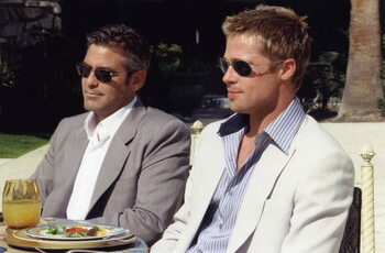 Canvas Print George Clooney And Brad Pitt