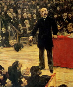 Canvas Print Georges Clemenceau  Making a Speech at the Cirque Fernando