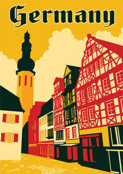 Canvas Print Germany Travel Poster