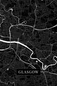 Canvas Print Glasgow black