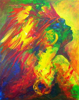 Canvas Print Guatiguana the Taino, 2011