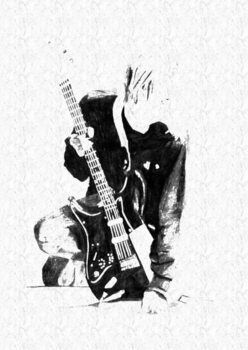 Canvas Print Guitar Rock Star Art Poster Sketchup