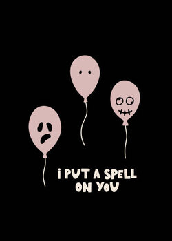 Canvas Print Halloween card with festive elements