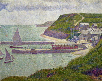 Canvas Print Harbour at Port-en-Bessin at High Tide, 1888