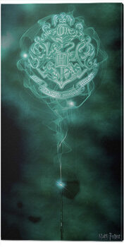Canvas Print Harry Potter - Hogwarts Crest Patronus