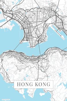 Canvas Print Hong Kong white