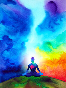 Canvas Print human meditate mind mental health yoga