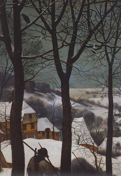 Canvas Print Hunters in snow, 1565, detail