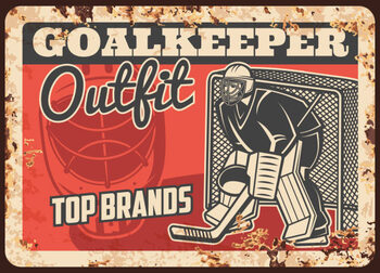 Canvas Print Ice hockey outfit and equipment store banner