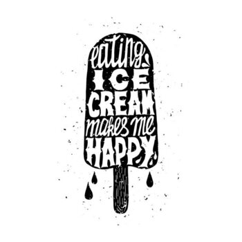 Canvas Print Icecream trendy postery