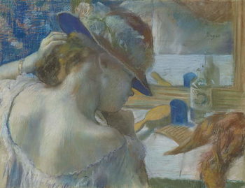 Canvas Print In Front of the Mirror, 1889 (pastel on paper)
